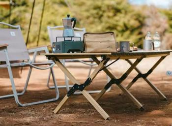 10 139 р. Стол туристический Naturehike складной, 115х60х44 см,с Х-образными ножками, бежевый  cnk2300ju010-lw  с доставкой в г. Майкоп. Увеличить фотографию 6