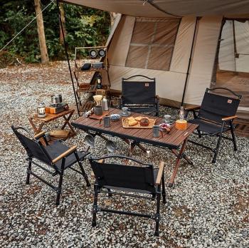 10 689 р. Стол туристический Naturehike складной, 90х60х45 см,с Х-образными ножками, коричневый  cnh23ju16001-mbr  с доставкой в г. Майкоп. Увеличить фотографию 3