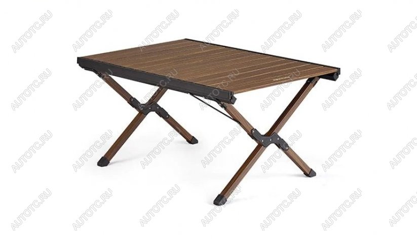 10 689 р. Стол туристический Naturehike складной, 90х60х45 см,с Х-образными ножками, коричневый  cnh23ju16001-mbr  с доставкой в г. Майкоп