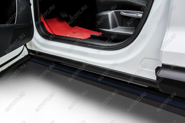 13 199 р. Защита порогов d57 (2WD) Slitkoff  Haval Jolion (2020-2024) дорестайлинг (нержавейка с полимерным покрытием в цвет черный)  с доставкой в г. Майкоп