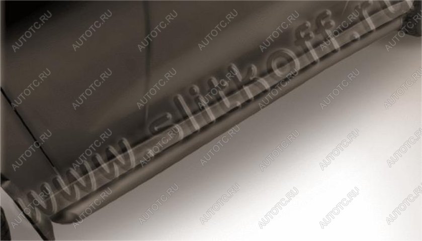 15 649 р. Защита порогов d57 труба с гибами Slitkoff Haval H2 (2014-2021) (нержавейка с полимерным покрытием в цвет черный)  с доставкой в г. Майкоп