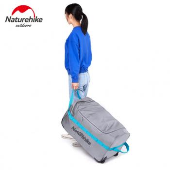 3 329 р. Сумка дорожная Naturehike А027, с колесами,110 л., серая  nh18x027-l-lg  с доставкой в г. Майкоп. Увеличить фотографию 7