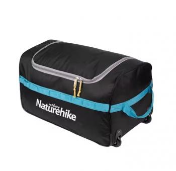 3 329 р. Сумка дорожная Naturehike А027, с колесами,110 л., черная  nh18x027-l-lb  с доставкой в г. Майкоп. Увеличить фотографию 1