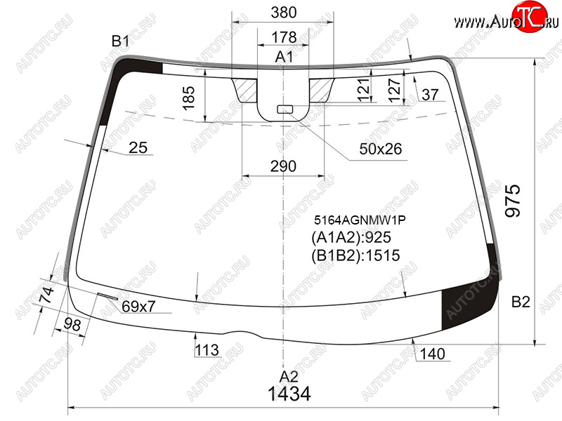7 649 р. Стекло лобовое (Датчик дождя Молдинг) Mazda 6 02-08 FUYAO 5164AGNMW1P  с доставкой в г. Майкоп