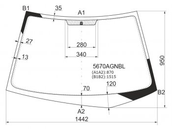 6 249 р. Стекло лобовое Mitsubishi Lancer 02-10  Lancer Evolution 01-08 FUYAO 5670AGNBL  с доставкой в г. Майкоп. Увеличить фотографию 1
