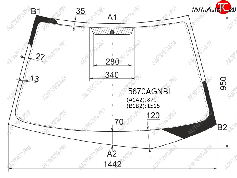 6 249 р. Стекло лобовое Mitsubishi Lancer 02-10  Lancer Evolution 01-08 FUYAO 5670AGNBL  с доставкой в г. Майкоп