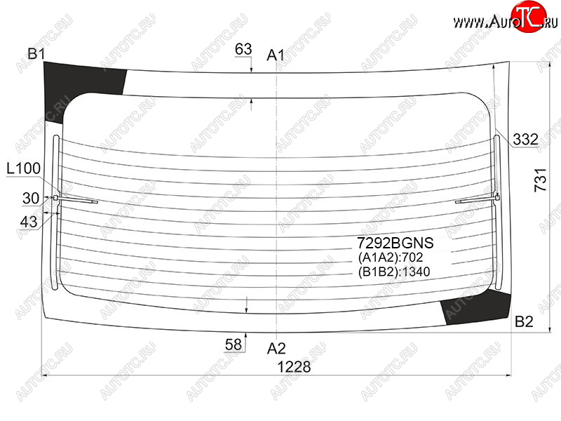 7 999 р. Стекло заднее (Цвет зеленый Обогрев 4D SED) Renault Logan 14-22  Dacia Logan 12-19  Renault Loga SISECAM 7292BGNS  с доставкой в г. Майкоп