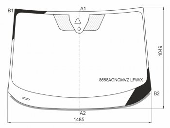 13 799 р. Стекло лобовое (Камера Датчик дождя Молдинг) Volkswagen ID.4 20-  ID.5 21- XYG 8658AGNCMVZ LFW/X  с доставкой в г. Майкоп. Увеличить фотографию 1