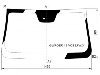 10 899 р. Стекло лобовое (Датчик дождя 4D PICK UP) Great Wall Poer 21- XYG GWPOER-19-VCS LFW/X  с доставкой в г. Майкоп. Увеличить фотографию 1