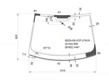 8 599 р. Стекло лобовое (Молдинг) SEAT Ibiza 08-17 XYG IBIZA-08-VCP LFW/X  с доставкой в г. Майкоп. Увеличить фотографию 1