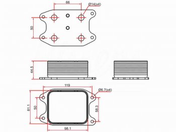 4 199 р. Радиатор масляный AUDI A1 10-A3 12-A4 15-A5 16-Q2 16-Q3 11-SKODA FABIA 14-OCTAVIA 13-RAPID 1 SAT ST-04E117021C  с доставкой в г. Майкоп. Увеличить фотографию 1