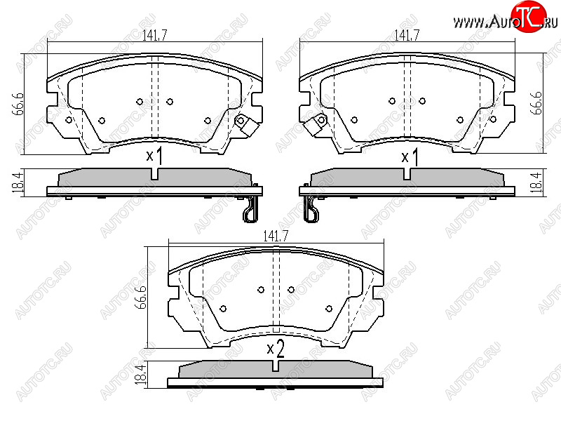 1 289 р. Колодки тормозные перед FR-FL SAT Opel Astra J универсал дорестайлинг (2009-2012)  с доставкой в г. Майкоп