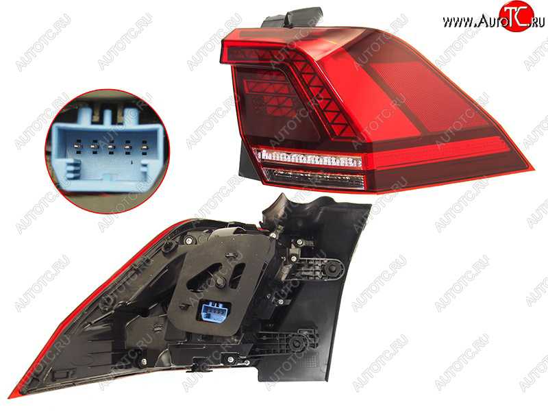 10 599 р. Фонарь задний правый (LED) SAT Volkswagen Tiguan Mk2 дорестайлинг (2016-2020)  с доставкой в г. Майкоп