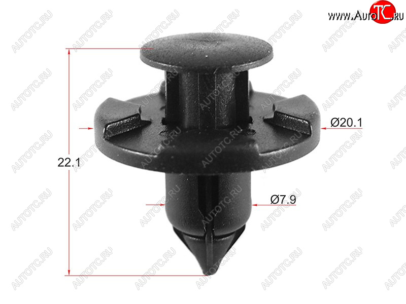 13 р. Клипса защиты бампера NISSANMITSUBISHIHONDA (1 шт.) SAT ST-KJ-826  с доставкой в г. Майкоп