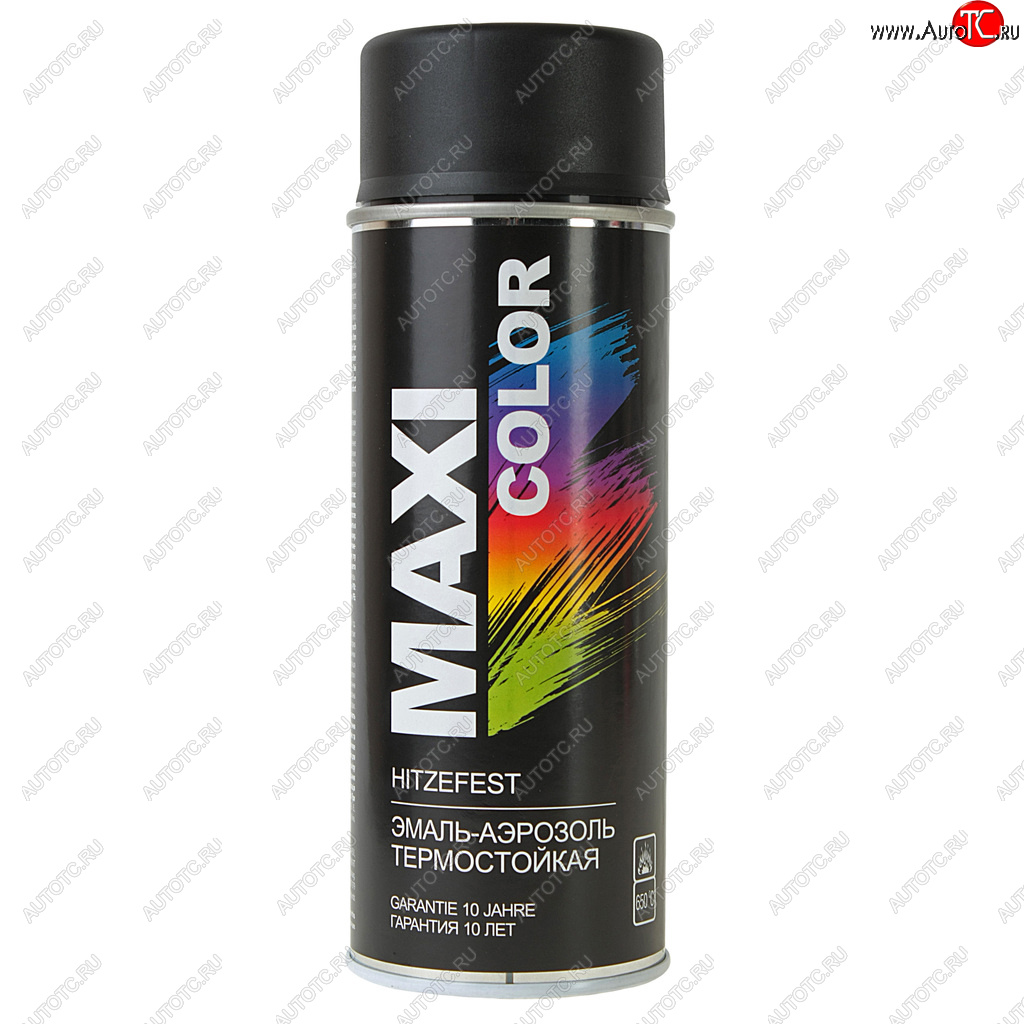 689 р. Краска термостойкая черная аэрозоль 400мл MAXI COLOR MAXI COLOR 0008mx  с доставкой в г. Майкоп