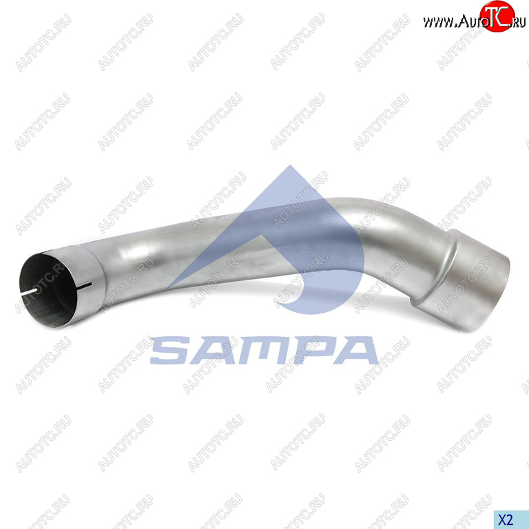 3 499 р. Труба глушителя промежуточная MERCEDES Axor SAMPA SAMPA 010.2284  с доставкой в г. Майкоп