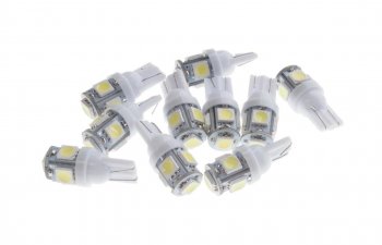 35 р. Лампа светодиодная 12V W5W T10 W2.1x9.5d 6000K 5 SMD 5050 White MEGA ELECTRIC MEGA ELECTRIC 010714w  с доставкой в г. Майкоп. Увеличить фотографию 1