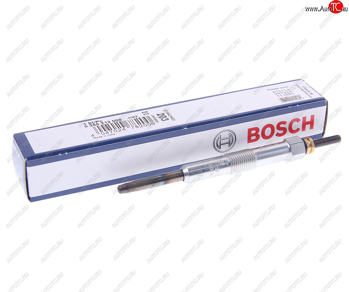 999 р. Свеча накаливания HYUNDAI Tucson,Santa Fe KIA Carens BOSCH BOSCH 0250212006  с доставкой в г. Майкоп