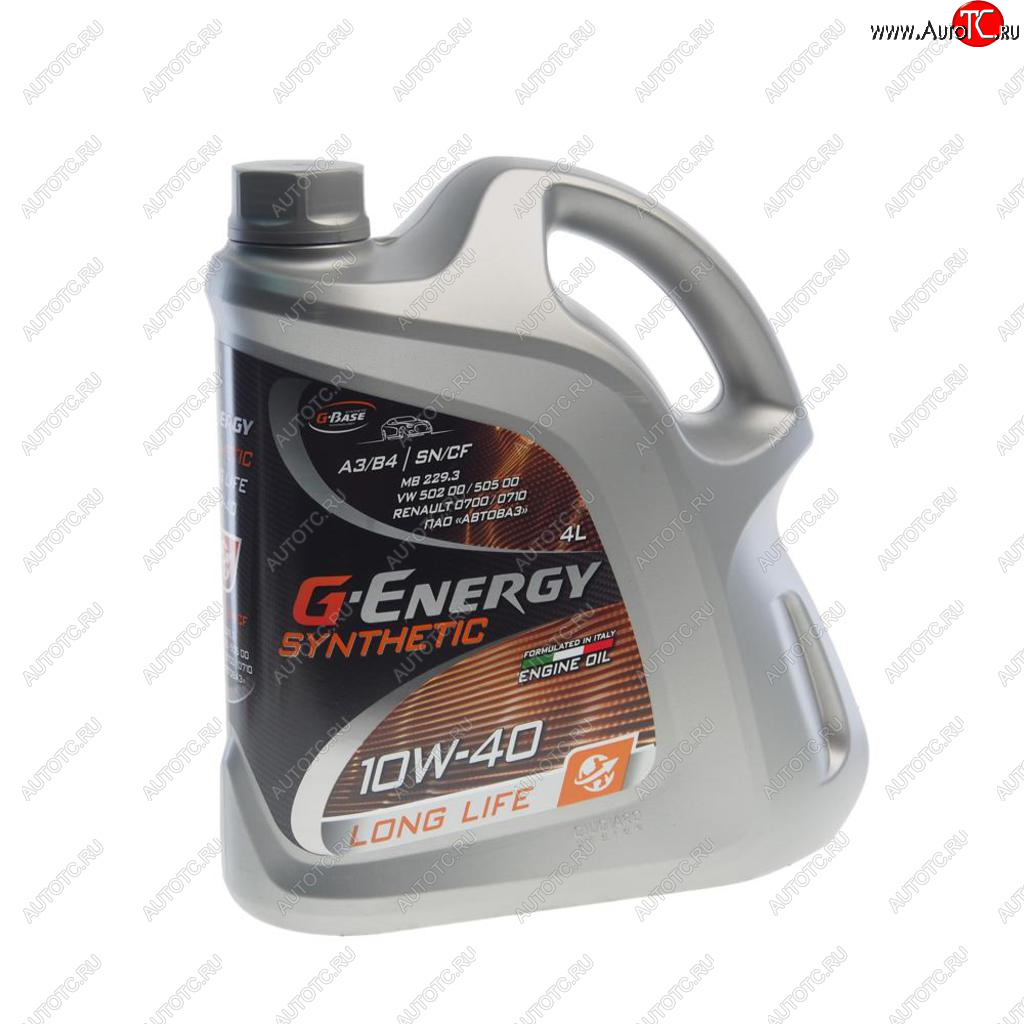 2 199 р. Масло моторное Synthetic Long Life SNCFA3B4 10W40 синт.4л G-ENERGY GAZPROMNEFT 0253142395  с доставкой в г. Майкоп