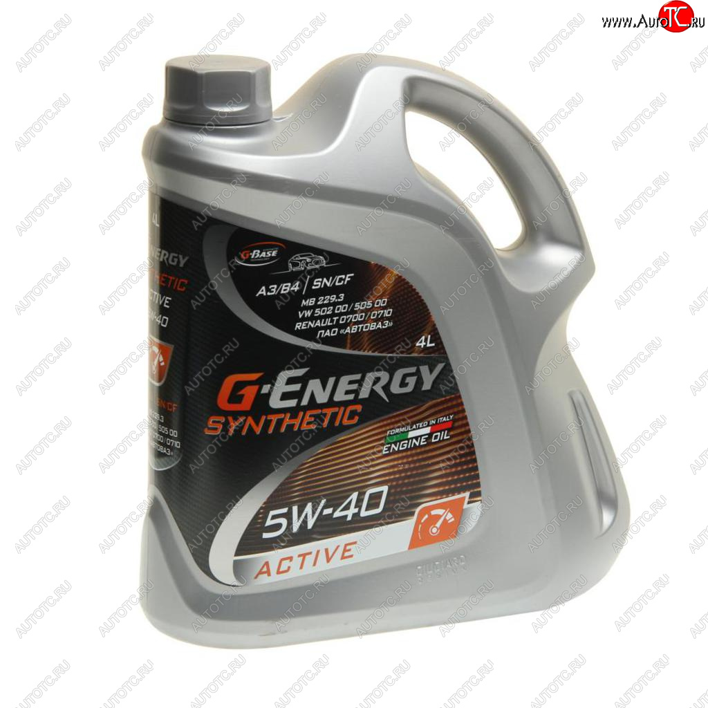 2 359 р. Масло моторное Synthetic Active SNCFA3B4 5W40 синт.4л G-ENERGY GAZPROMNEFT 0253142410  с доставкой в г. Майкоп