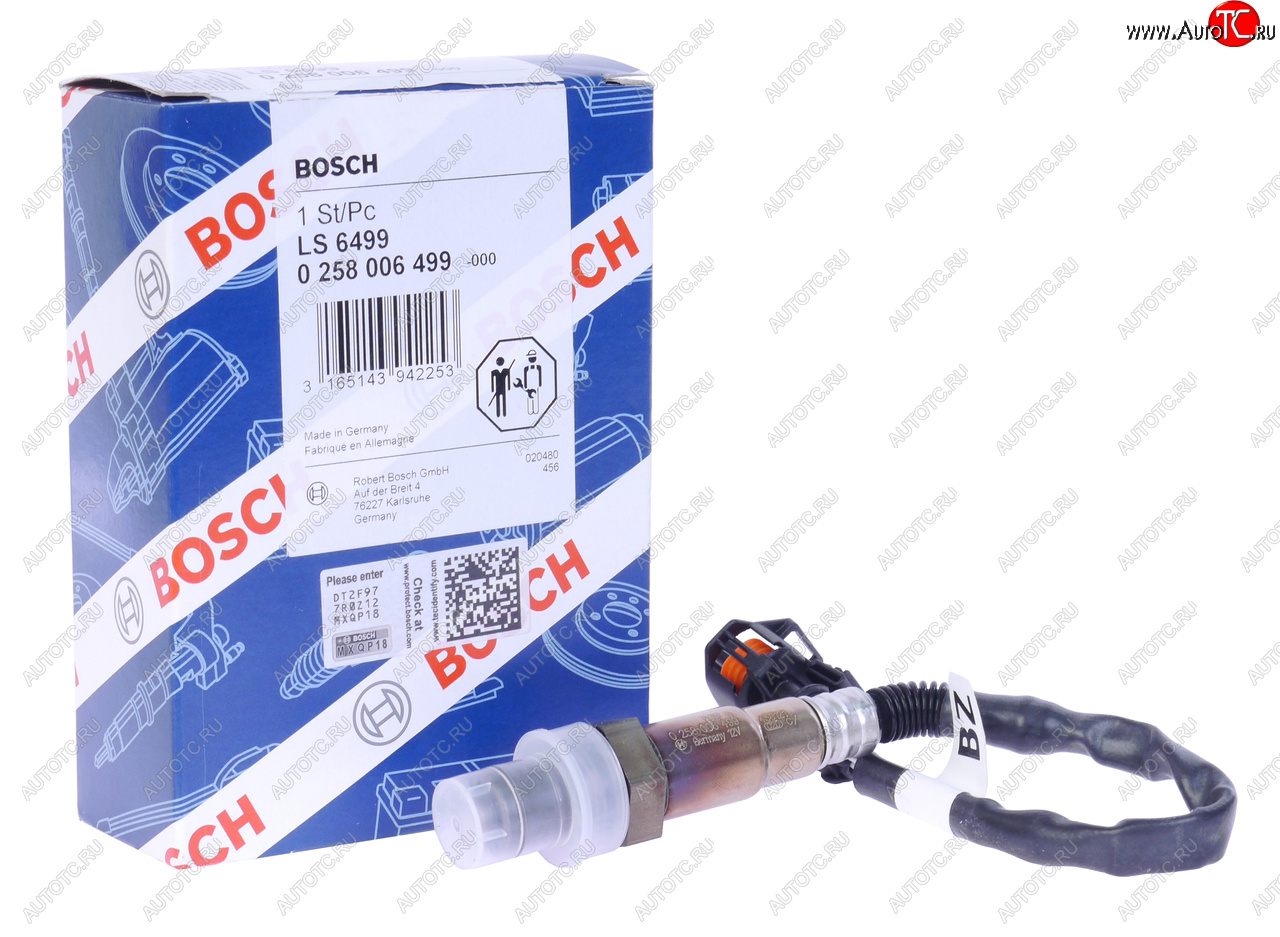 6 499 р. Датчик кислорода OPEL Astra H,Corsa D (Z12XEPZ14XEP) BOSCH BOSCH 0258006499  с доставкой в г. Майкоп