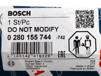 7 649 р. Форсунка MERCEDES ML (W163) топливная BOSCH BOSCH 0280155744  с доставкой в г. Майкоп. Увеличить фотографию 6