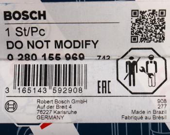 3 499 р. Форсунка BMW 3 (E30) топливная BOSCH BOSCH 0280155969 BOSCH 0280155969  с доставкой в г. Майкоп. Увеличить фотографию 6