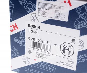 17 399 р. Датчик массового расхода воздуха MERCEDES Sprinter (09-) BOSCH BOSCH 0281002978  с доставкой в г. Майкоп. Увеличить фотографию 6