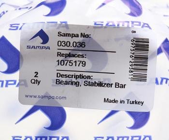 439 р. Втулка стабилизатора VOLVO FH12,FH16,FM10,FM12,NH12 переднего центральная SAMPA SAMPA 030.036  с доставкой в г. Майкоп. Увеличить фотографию 2