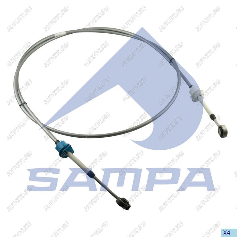 4 749 р. Трос КПП VOLVO FM,FMX L=2890мм серый SAMPA SAMPA 033.461  с доставкой в г. Майкоп