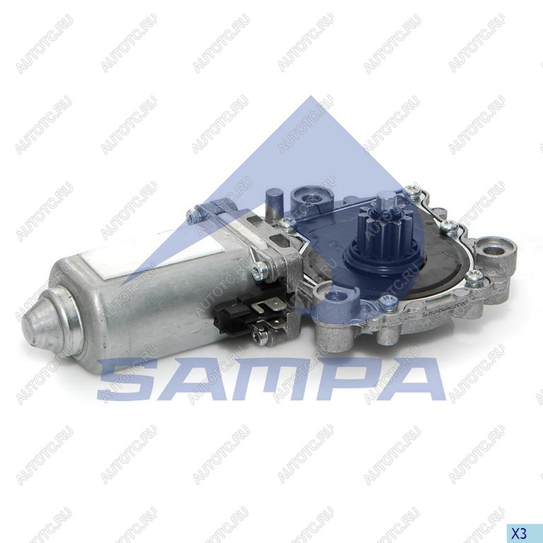 2 599 р. Мотор-редуктор стеклоподъемника SCANIA VOLVO левый SAMPA SAMPA 034.156  с доставкой в г. Майкоп