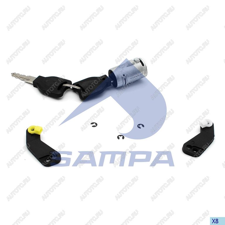 519 р. Личинка RENAULT Midlum замка двери (1 личинка,2 ключа) SAMPA SAMPA 034.265  с доставкой в г. Майкоп