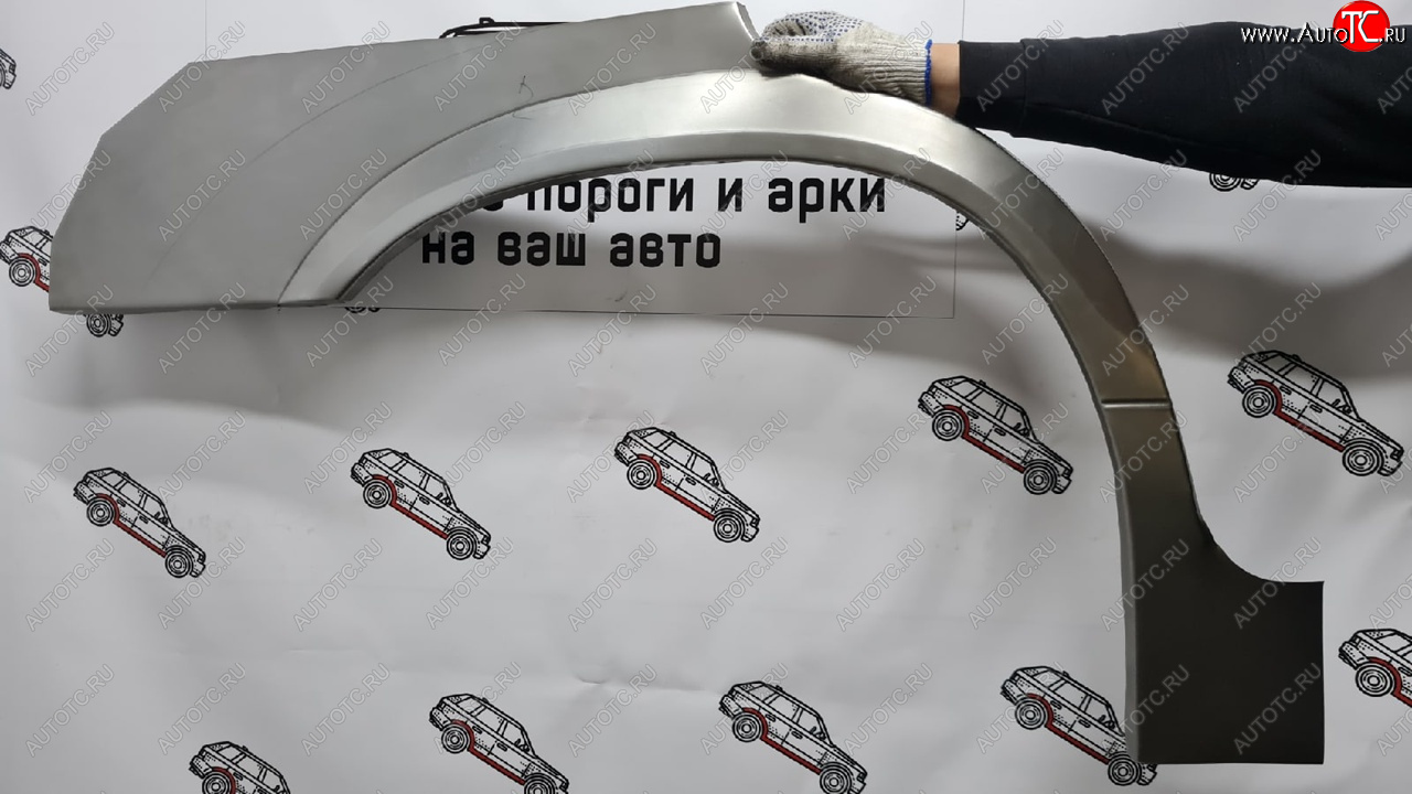 2 199 р. Правая внешняя ремонтная арка (Long) Пороги-Авто  KIA Sportage  2 JE,KM (2004-2010) дорестайлинг,  рестайлинг (Холоднокатаная сталь 0,8 мм)  с доставкой в г. Майкоп