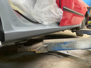 Левый ремонтный порог ПОРОГИ-АВТО Hyundai Accent ( 1 X3,  3 MC) (1994-2011) седан дорестайлинг, седан рестайлинг, седан, хэтчбек (холоднокатаная сталь 1 мм)