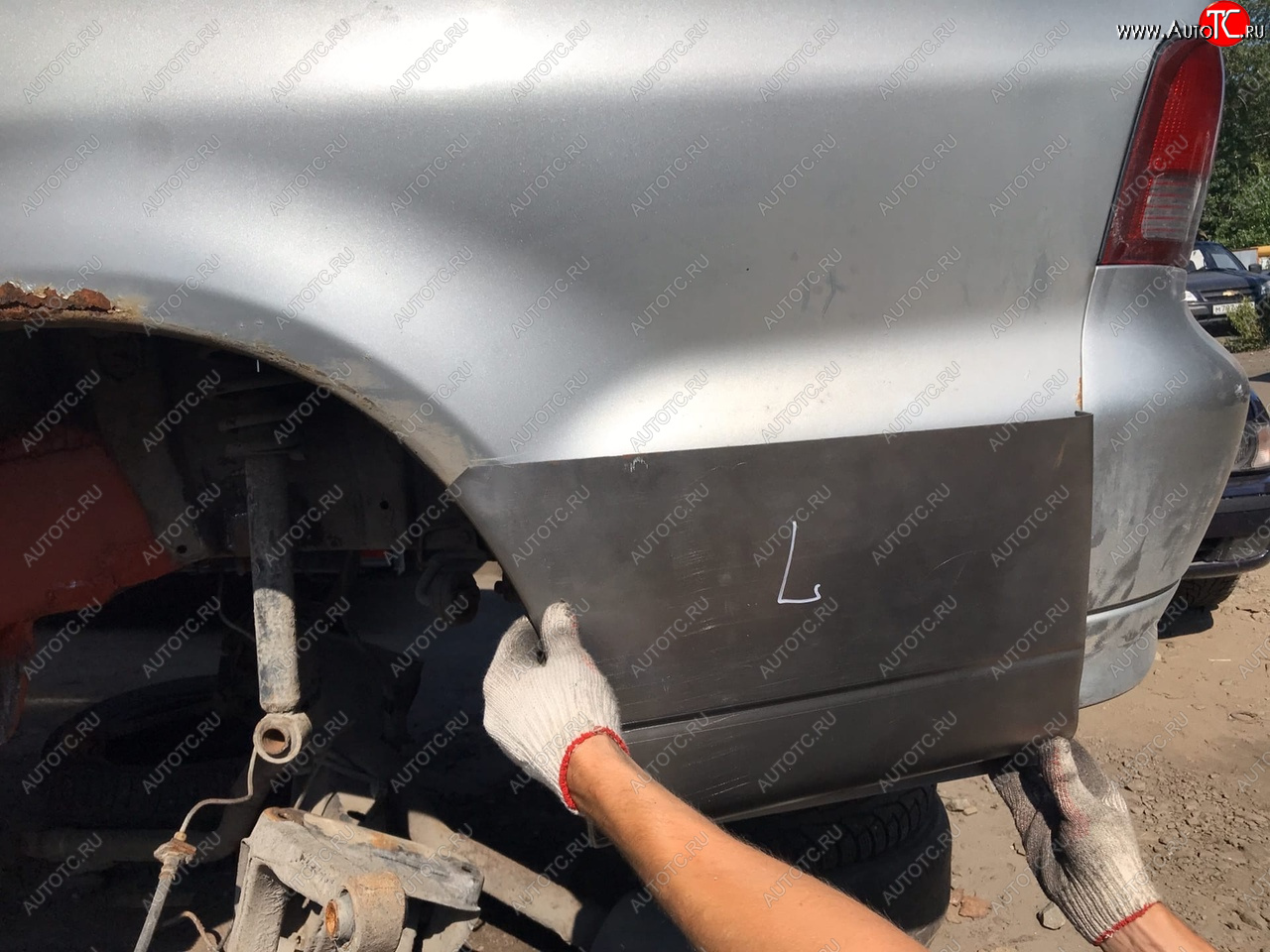 2 269 р. Mitsubishi Galant 8 ремонтные задние карманы  Пороги-Авто krddv-03  с доставкой в г. Майкоп