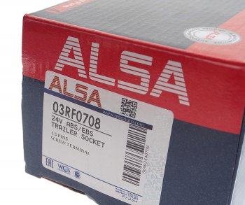 1 549 р. Разъем электрический прицепа ISO 7638 15-полюсный АБС (розетка) ALSA ALSA 03rf0708  с доставкой в г. Майкоп. Увеличить фотографию 4