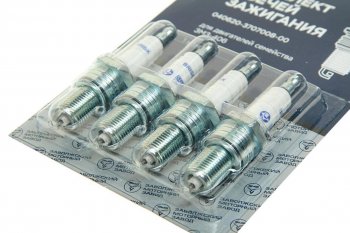 839 р. Свеча зажигания ЗМЗ-406 (комплект 4шт.) (ОАО ЗМЗ) ЗМЗ 040620-3707008-00  с доставкой в г. Майкоп. Увеличить фотографию 2