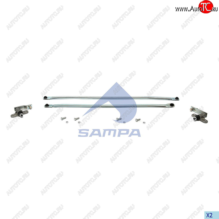 2 779 р. Тяга SCANIA 4 series трапеции стеклоочистителя комплект (2шарнира,2тяги) SAMPA SAMPA 040.842  с доставкой в г. Майкоп