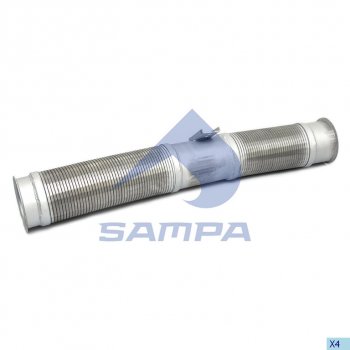 3 099 р. Труба глушителя SCANIA 4 series передняя (с гофрой) SAMPA SAMPA 041.038  с доставкой в г. Майкоп. Увеличить фотографию 1
