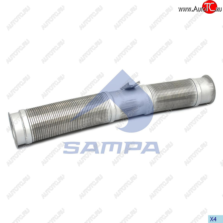 3 099 р. Труба глушителя SCANIA 4 series передняя (с гофрой) SAMPA SAMPA 041.038  с доставкой в г. Майкоп