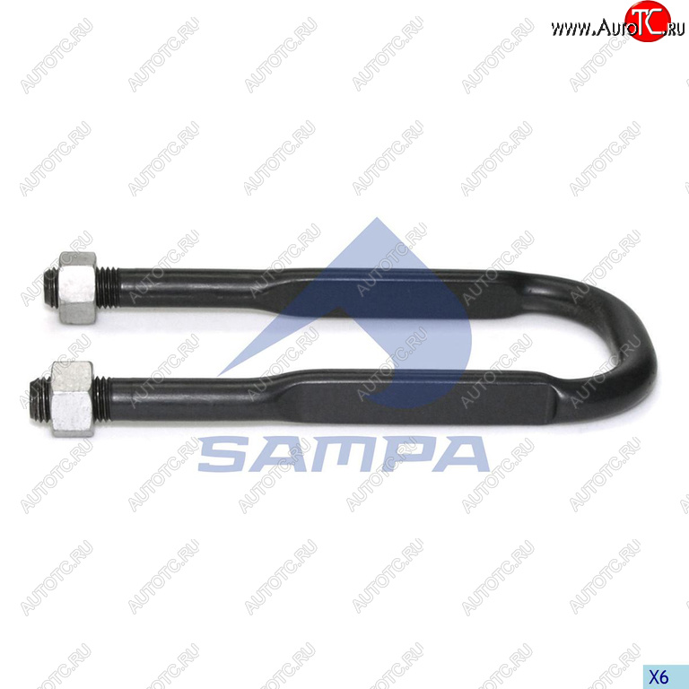 1 499 р. Стремянка SCANIA P340 рессоры задней (с гайками) SAMPA SAMPA 041.135  с доставкой в г. Майкоп