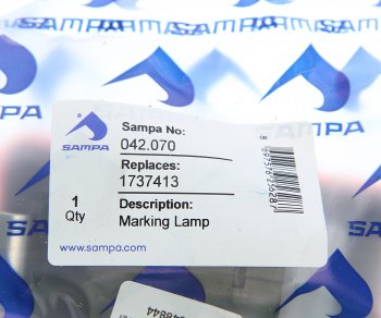 919 р. Фонарь габаритный SCANIA 4 series желтый светодиодный (патрон овальный) SAMPA SAMPA 042.070  с доставкой в г. Майкоп. Увеличить фотографию 3