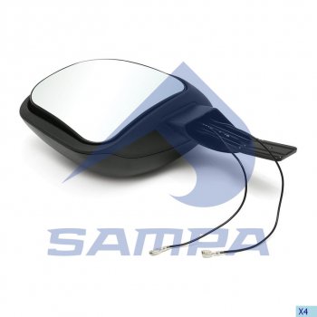 2 199 р. Зеркало боковое SCANIA левое дополнительное с подогревом SAMPA SAMPA 042.122  с доставкой в г. Майкоп. Увеличить фотографию 1