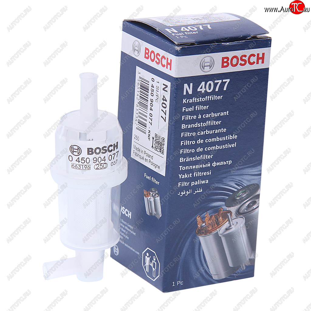 229 р. Фильтр топливный MERCEDES E (W124),G (W460,W463) BOSCH BOSCH 0450904077 BOSCH 0450904077  с доставкой в г. Майкоп