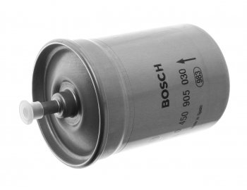 1 289 р. Фильтр топливный ГАЗ-3110i,3302i ЕВРО-3 тонкой очистки (дв.ЗМЗ-406,CHRYSLER 2.4) (хомут) BOSCH BOSCH 0450905030  с доставкой в г. Майкоп. Увеличить фотографию 1