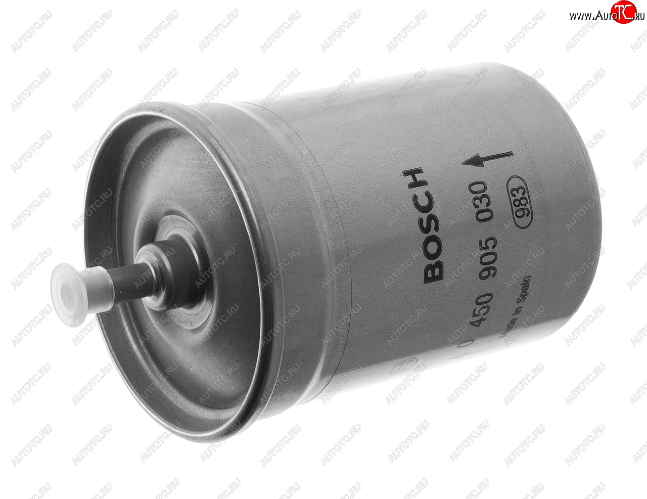 1 289 р. Фильтр топливный ГАЗ-3110i,3302i ЕВРО-3 тонкой очистки (дв.ЗМЗ-406,CHRYSLER 2.4) (хомут) BOSCH BOSCH 0450905030  с доставкой в г. Майкоп