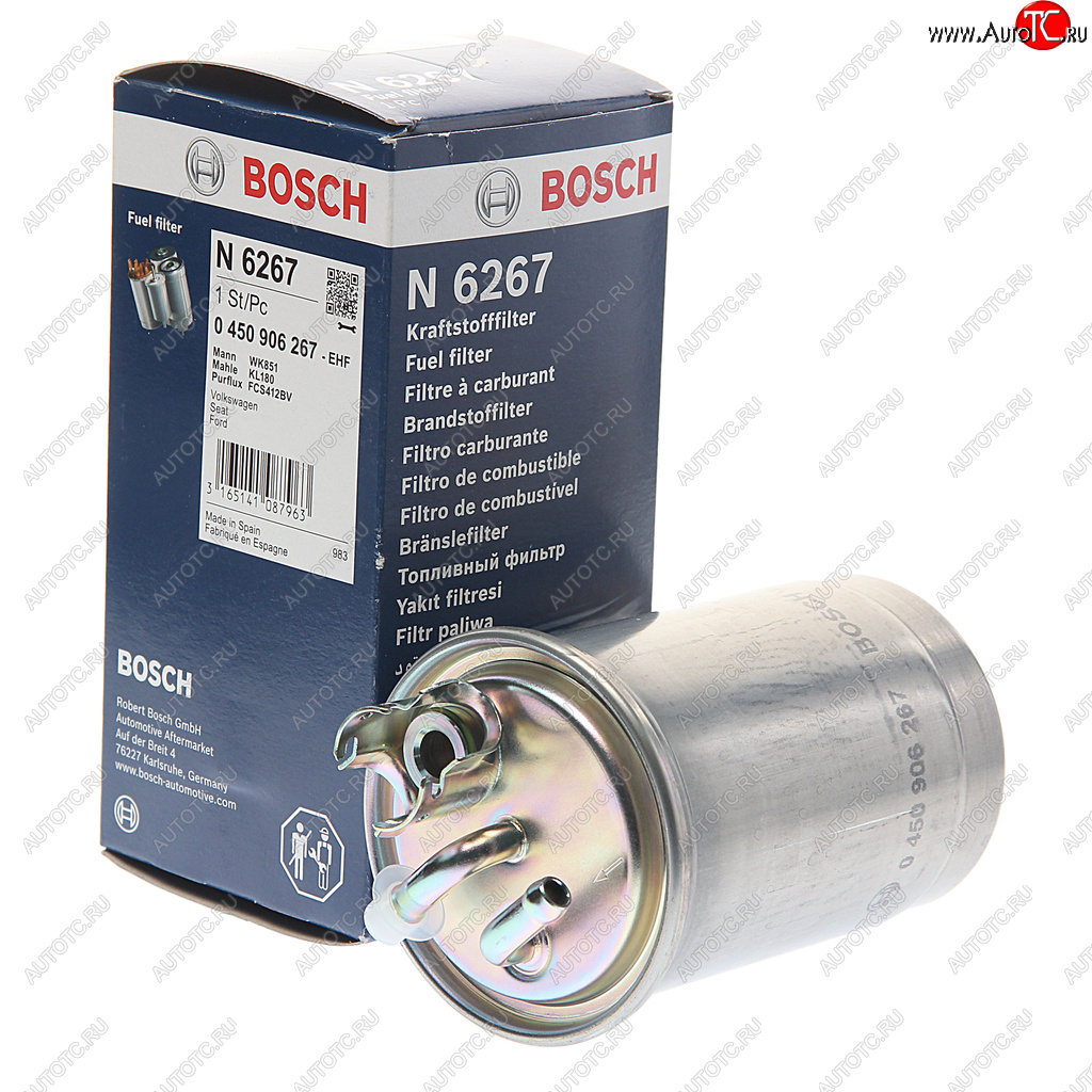 1 599 р. Фильтр топливный FORD Galaxy (95-00) BOSCH BOSCH 0450906267  с доставкой в г. Майкоп