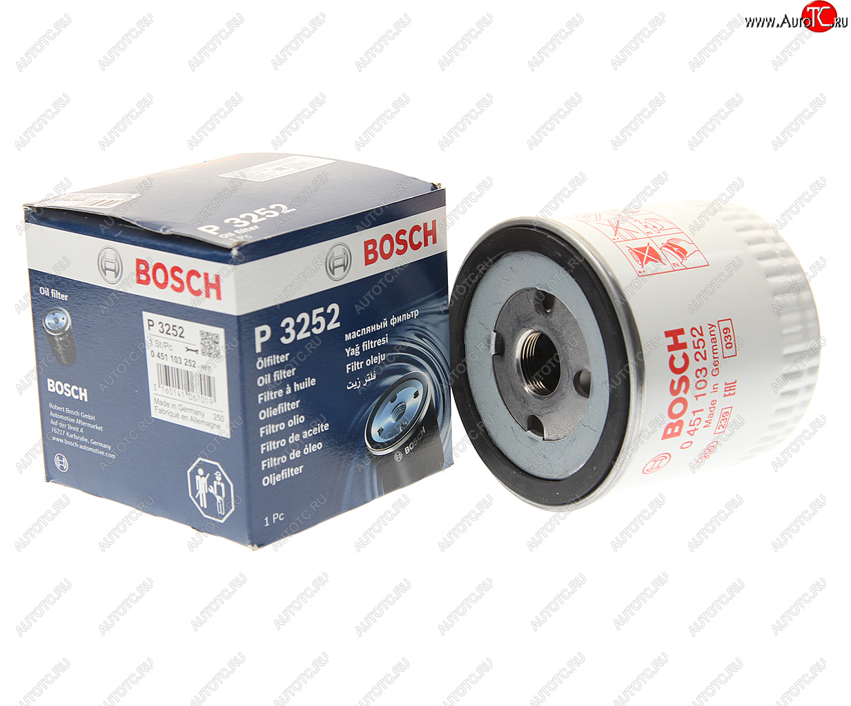 759 р. Фильтр масляный FORD Focus (98-04),Transit (83-) (DTDI) BOSCH BOSCH 0451103252  с доставкой в г. Майкоп