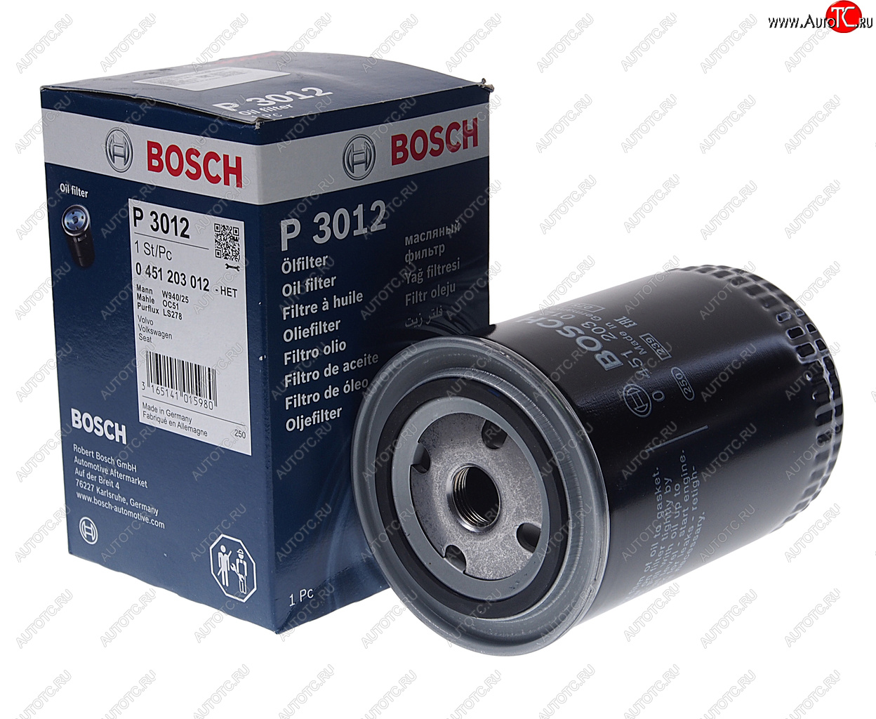 699 р. Фильтр масляный VW AUDI BOSCH BOSCH 0451203012 BOSCH 0451203012  с доставкой в г. Майкоп