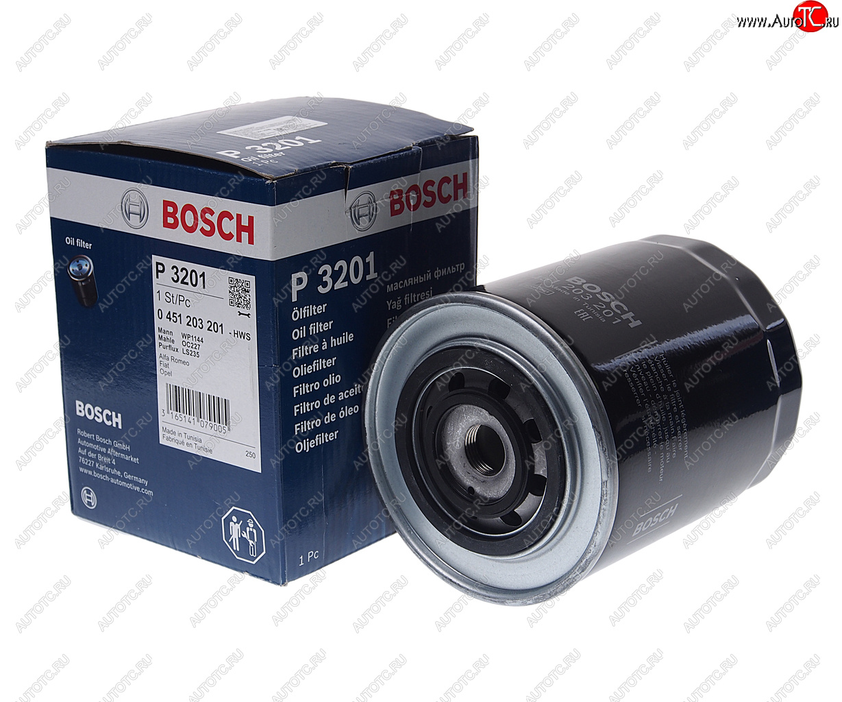 1 249 р. Фильтр масляный PEUGEOT Boxer CITROEN Jumper FIAT Ducato (94-) (2.8) BOSCH BOSCH 0451203201  с доставкой в г. Майкоп